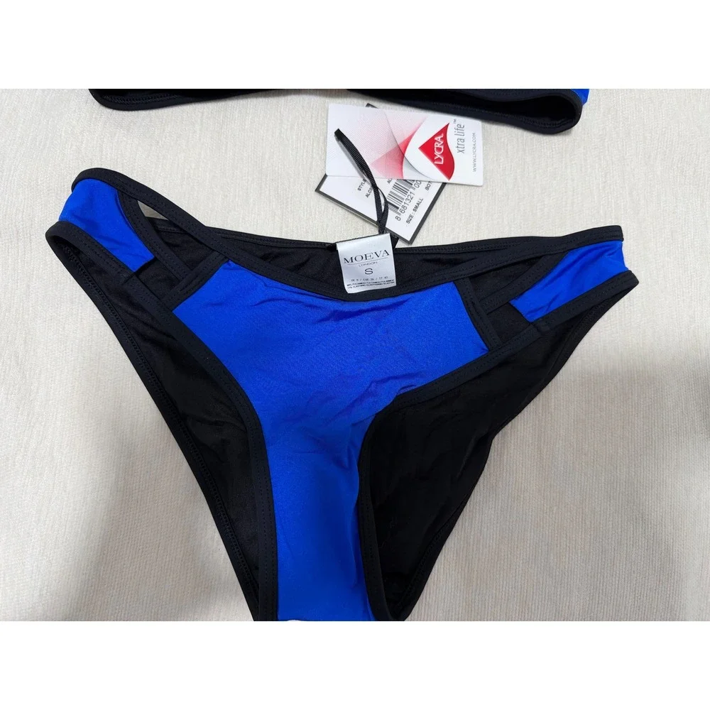 MOEVA Alice Bikini Blue Black Style ALC0070 Size Small NWT‎